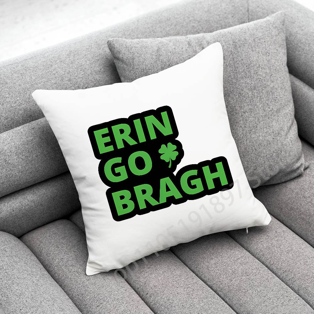 Ireland Flag Irish Harp Erin Go Bragh Throw Pillow Case For 50cm 40cm 55cm 45*45cm 30cm Square Bedroom Pillowcase Cover