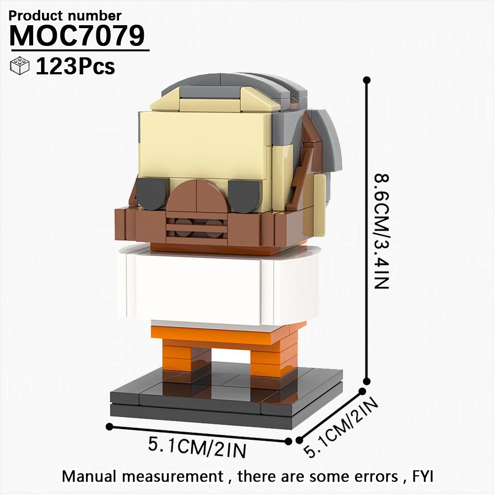 MOOXI New Halloween Horror Movie Games BrickHeadzed Children Toy MOC Brick Gift Assembly Model Kit For Adults Building Block Set
