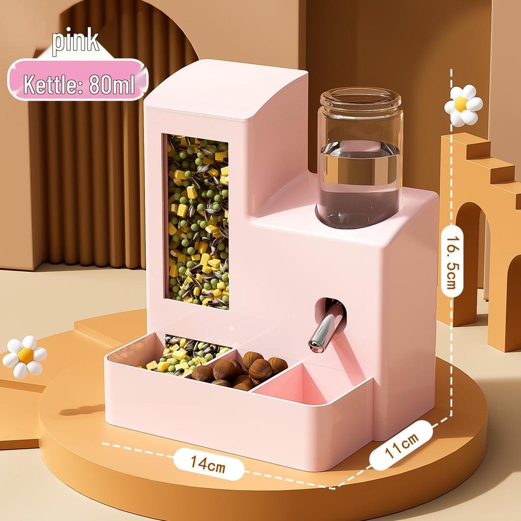 Golden Hamster All-in-One Feeder & Leak-Proof Water Dispenser