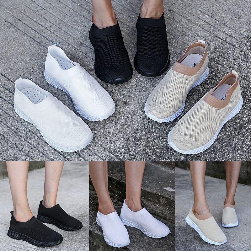Women's Running Trainers Ladies Sneakers Slip On Jogging Gym Stylish Comfy Footwear
