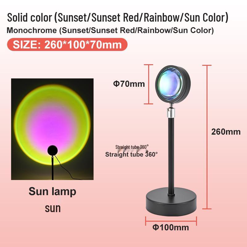 Sunset Lamp Color-Changing Night Light for Photography, Live Streams, Influencers & Atmosphere Projection