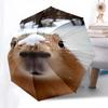 Capybara Themed Travel Umbrella 8 Ribs Automatic Opening and Closing,Portable Folding Design,Compact and Stylish Umbrella Suitable for Out