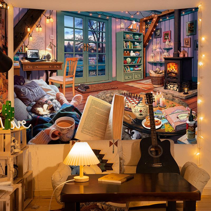 INS Style Bedroom & Dormitory Wall Hanging Cloth – Canvas Poster Decor