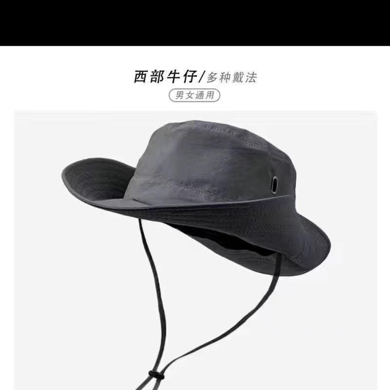 New hiking hat men's bucket hat sun protection shade outdoor camping hat women's summer UV protection face cycling travel