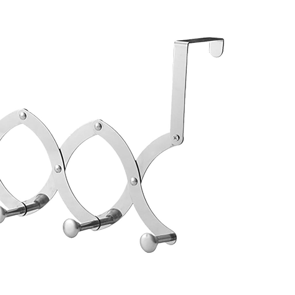 Over The Door Hook Stainless Steel Over Door Hanger for Coat Hat Towels Hanging Bathroom Organizer