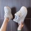 2025 autumn new 8cm muffin thick sole height increase women's single shoes Korean version versatile round head casual little white shoes women