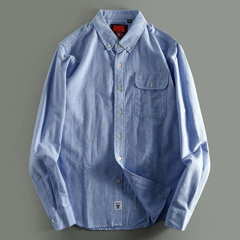Goods Tail Goods Overplus Order Original Order Withdraw from Cupboard More Than Long Sleeve Oxford Cloth Shirts Spring and Autumn Men's Shirt Fashion