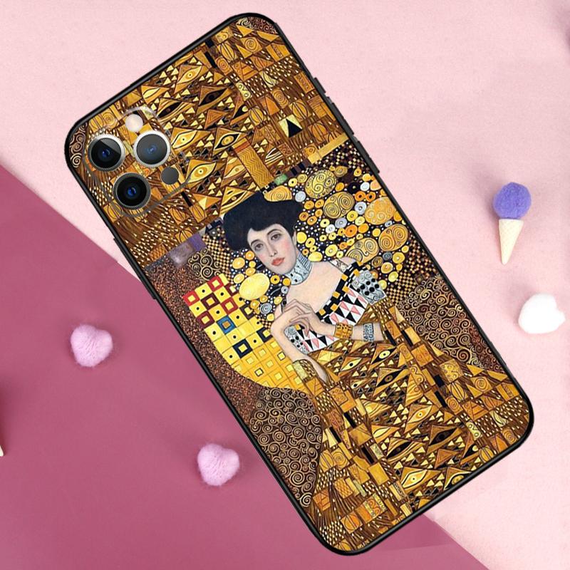 Kiss by Gustav Klimt Phone Case For iPhone 17 Pro Max 11 14 15 16 Pro Max Plus 12 13 Mini 17 Air 16e Back Cover