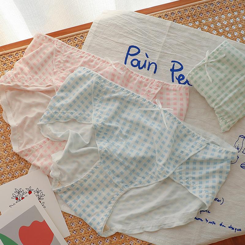 

Женские трусики больших размеров со средней талией, дышащее нижнее белье с подтяжкой бедер, трусы с бантом