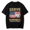 Serve Remember Thank You Veterans Patriotic Flag Graphic T?Shirt Vintage Militar