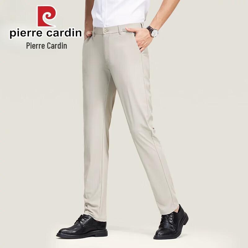 

Pierre Cardin Men s Summer Ice Silk Straight Casual Business Pants 34
