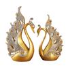 Modern Swan Pair Resin Sculpture For Office Living Room Decorative Display