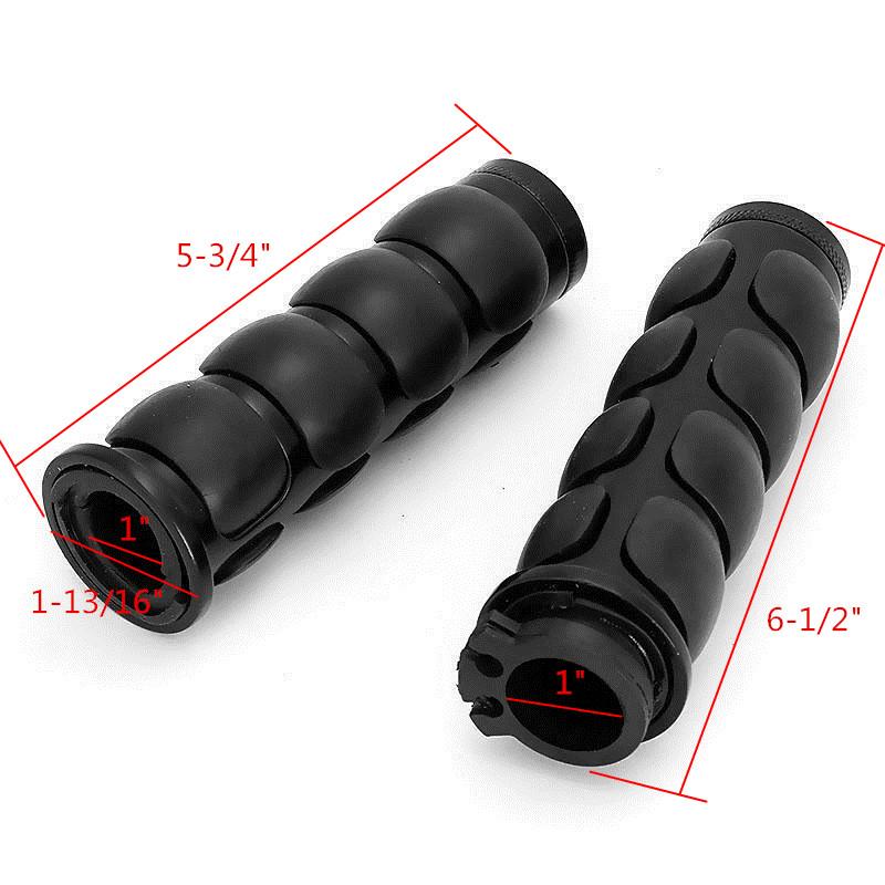 New 1" Motorcycle Handlebar Handle Bar Hand Grips For  Road King Classic FLHRC Custom Chrome Chopper Bobber Cafe