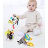Jingle Toy for Stroller Bed Bell Hang the Baby's Bedside to Soothe Wind Chimes Clinking Rings & Silicone Teether
