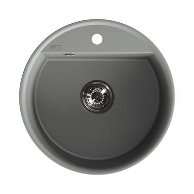 Round Granite Kitchen Sink Volcano Muna 1-Bowl 510X510 Mm Space Saving Siphon