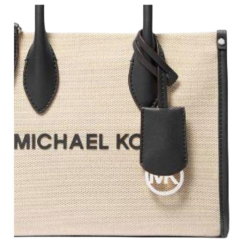 Michael Kors Handtas Mirella tweekleurige tote bag met letterprint Tote bag boodschappentas schouder crossbody katoen en polyestervezel klein formaat uniseks