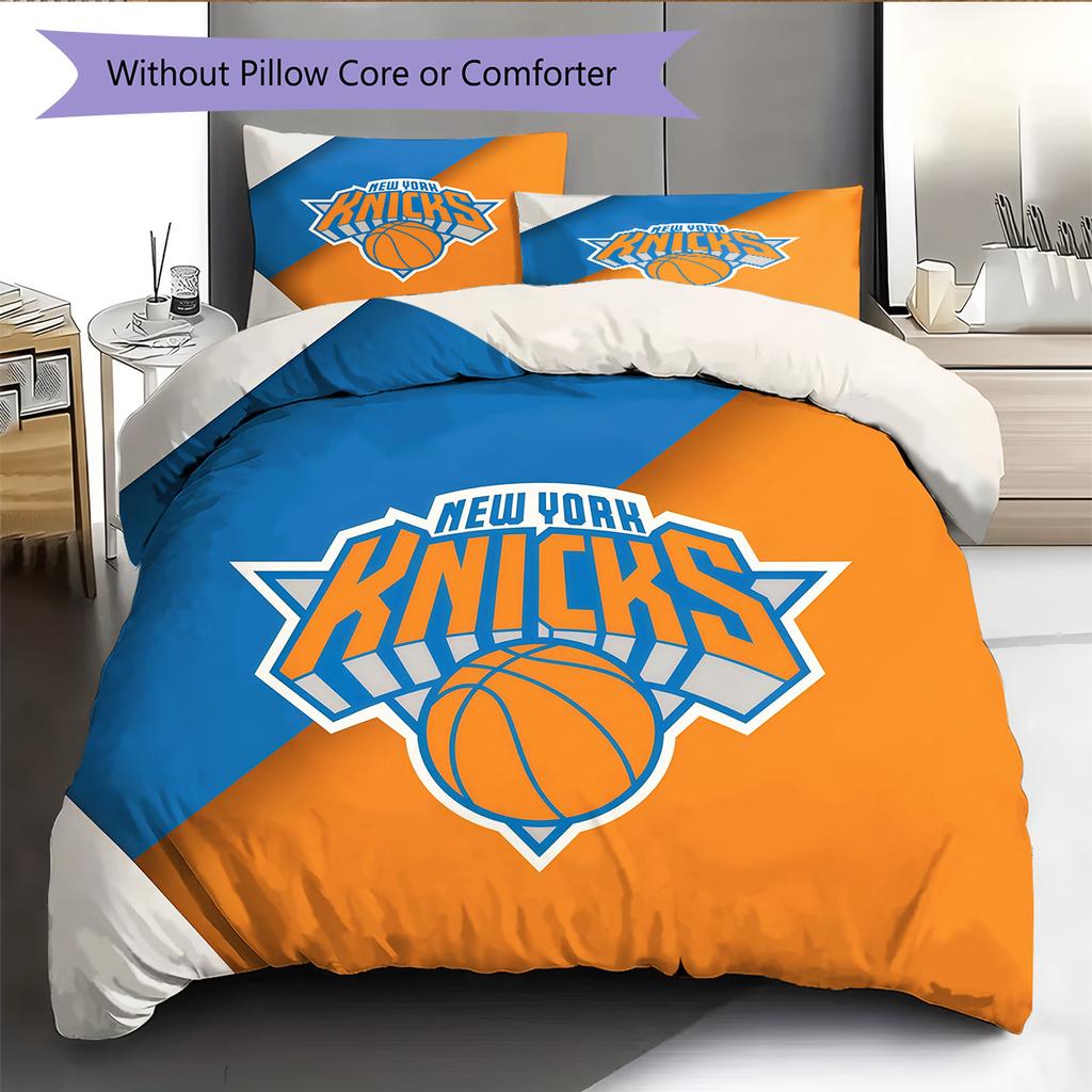 Set Copripiumino Trapuntato con Fantasia New York Knicks Decorazione per la Casa Regalo (1 * copripiumino + 2 * federe senza imbottitura).xwn