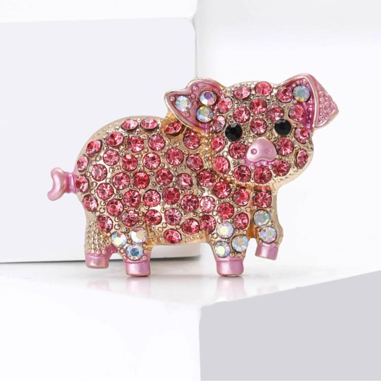 

1Pc Pink Delicate Pig Brooch Cute Creative Animal Pin Personality Versatile Jewelry Accessories Party Birthday Gift