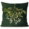 Dark green retro mini yeast pattern pillowcase suitable for home sofa and bedroom decoration pillow insert not included
