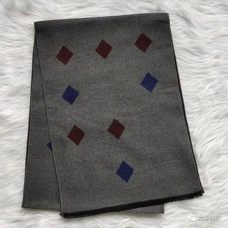 Business Men's Silk Brushed Scarf Fashionjacquardplaid Mulberry Silk Scarf