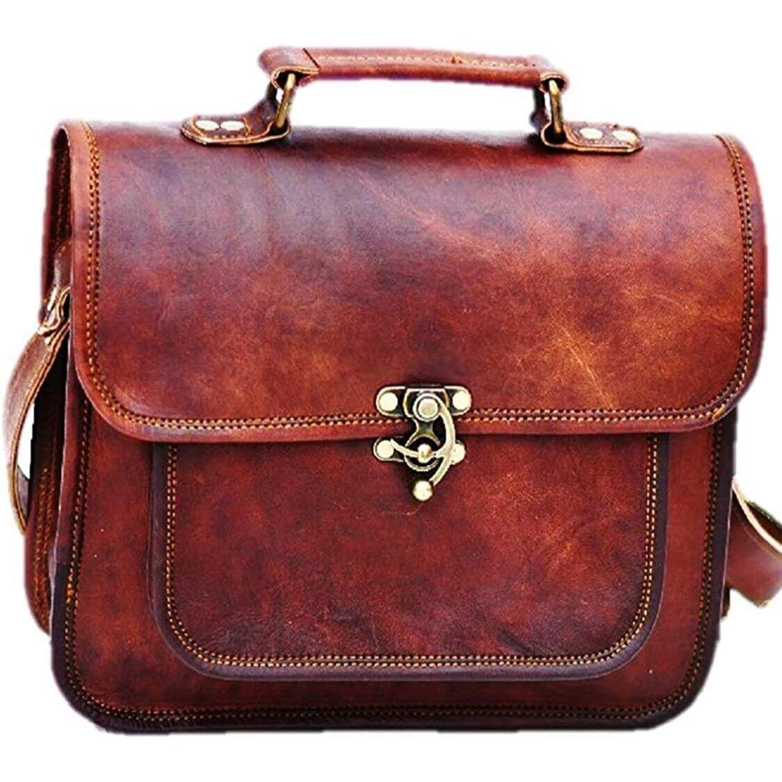 Винтажная кожаная сумка посыльного ручной работы для регулируемого документа офиса 9 x 11 — фото 4