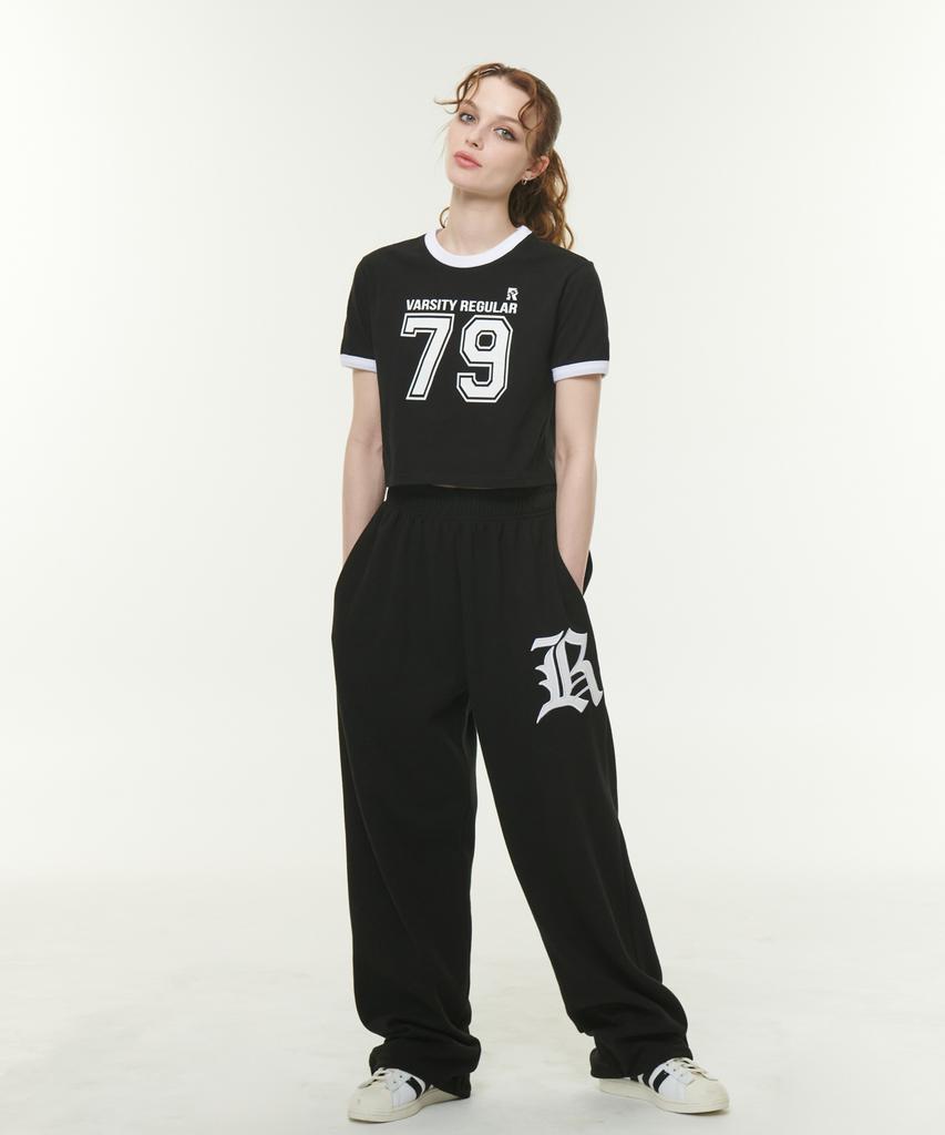 TAKEASY Women'S R Logo Wide Pants (Black)