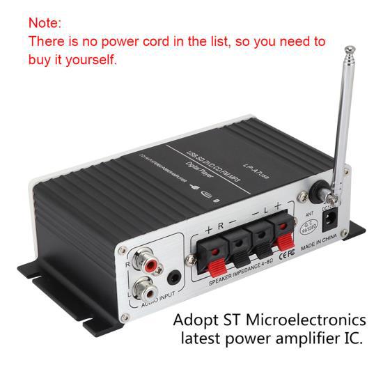 Bluetooth A7 Digital Audio Speaker Power Amplifier FM with Remote/USB/MP3