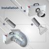 Draagbare AC Raamslang Kit Draagbare AC Unit Kanalisatie Afvoer Kit Verlengstuk Ventilatie Vervangingsadapter Voor Slaapkamer Studiekamer