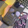 Luxury Matte Plating Metallic Color Hollow Out Skull Hard Case for IPhone 14 13 12 11 Pro Max 14 Plus Fashion Shockproof Cover