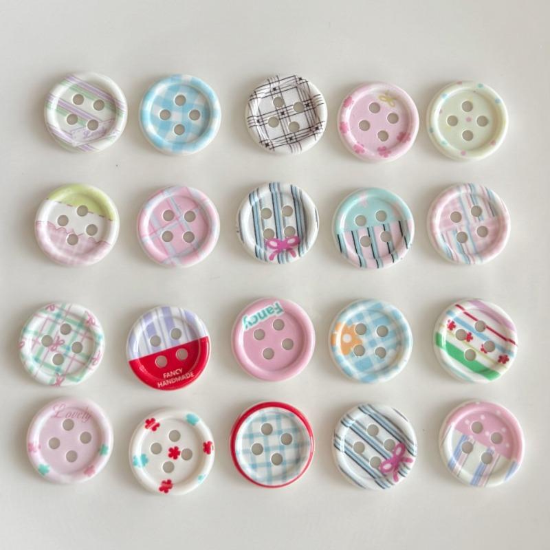 10Pcs 18mm Cute Sweetheart Cartoon Button Kids Clothing DIY Sewing Supplies Decor Accessories for Hair Clips DIY for Crocs Shoes