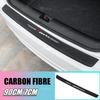 1pc Carbon Fiber Car Door Plate Sill Scuff Cover Anti Scratch Black Sticker