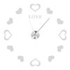 Innovative DIY Wall Clock Acrylic Mirror Surface Wall Sticker Clock for Home DecorationSilver