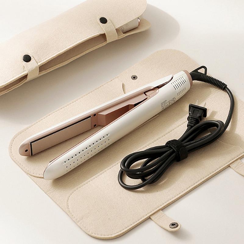 Saç Maşası Kılıfı Saç Düzleştirici Saklama Çantası Kuaför Maşası Yalıtım Matı Isıya Dayanıklı Kılıf
