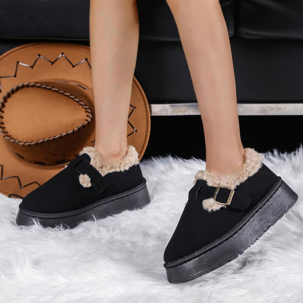 Fashion Women Ankle Boots 2025 New Comfortable Leisure Shoes Round Toe Platform Cotton Shoes Women Thick Bottom Plush Casual Snow Boots