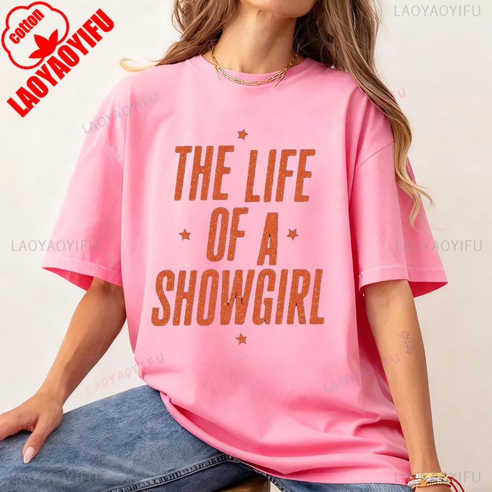 The Life of A Showgirl WOMEN MEN COTTON Shirt Showgirl Era Concert Shirt New in Tops  Tees 2025 Graphic T Shirts Harajuku S