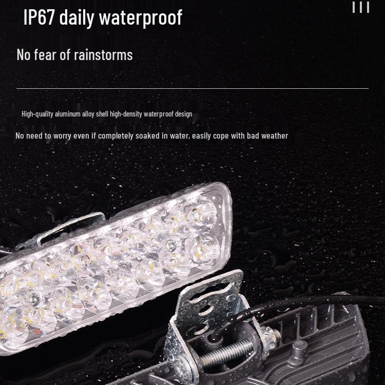 Super lysstærk 18-LED Vandtæt Motorcykel Spotlys 12V-60V X20