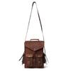 Mochila de couro conversível 2 em 1 para laptop | Mochila de couro marrom vintage para laptop | Bolsa de couro para laptop para homens e mulheres
