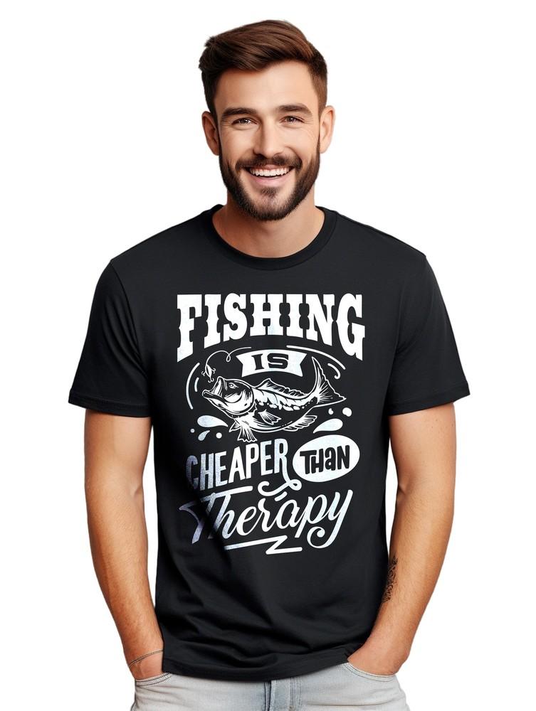 

Fishing is Cheaper Than Therapy t-shirt - Reel in the Laughs! Funny t-shirt, Uni 4XL