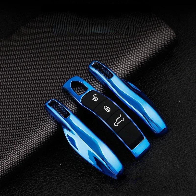 For Porsche Boxster 718 Cayman Cayenne Panamera Macan 911 Car Key Case Keyless Cover Key Shell Car Accessories Protective Case