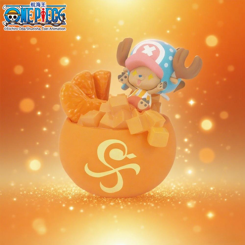 1pc Official One Piece Chopper Cute Tangerine Room Decor Valentine's Day Eid Gift Anime Desk Ornament Collectible.