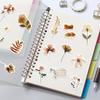 60 Sheets Dried Flower Leaf Stickers: Waterproof Decals for Suitcases, Computers, Refrigerators, and Phones