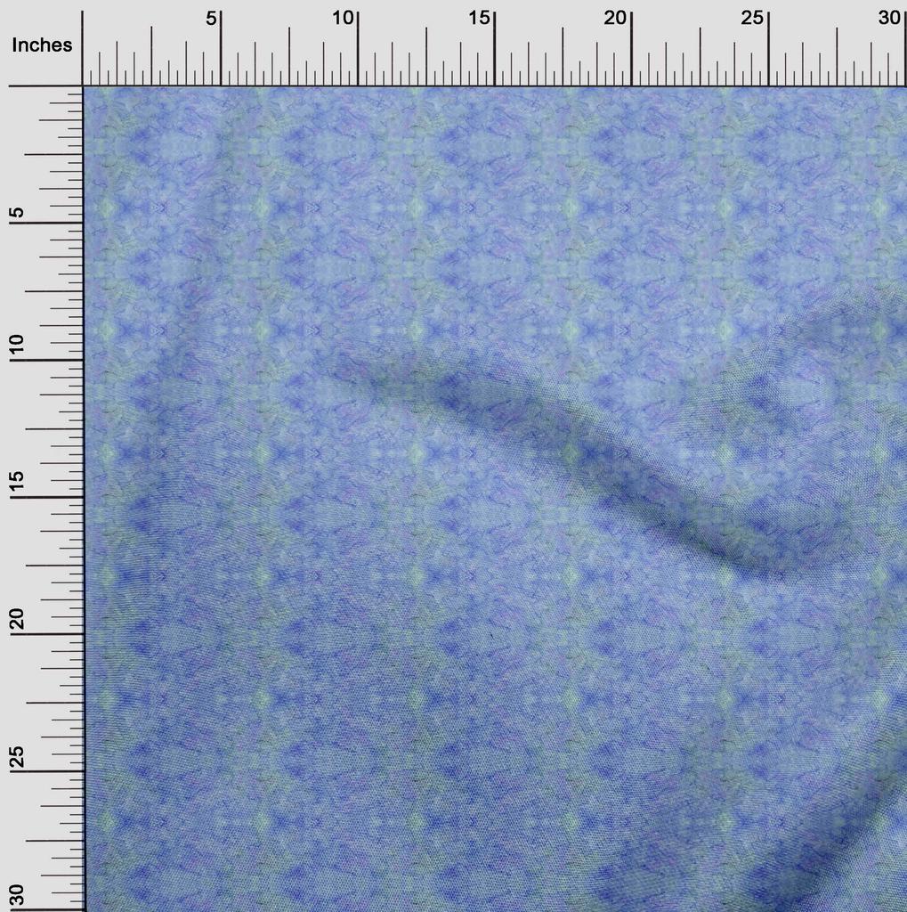 oneOone Cotton Flex Medium Blue Fabric Texture Quilting Supplies Print Sewing Fabric By The Yard 40 Inch