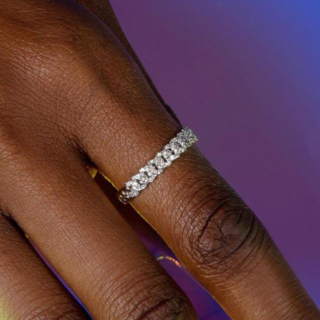 Dainty Minimalist Stacking Ring For Women Trend Cubic Zircon Gold Color Crystal Finger Accessories for Female Jewelry Gift R737