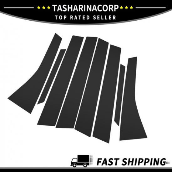 8 Pcs Car Door Pillar Window Trim for Honda Stream RN6-RN9 07-14 Black