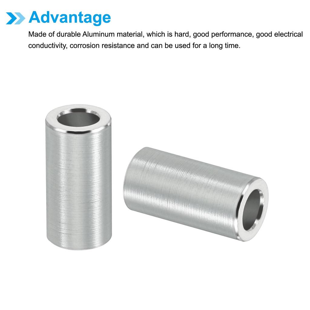 PATIKIL M4 Aluminum Spacers Set of 5 Metal Spacers Aluminum 4.1mm ID x 7mm