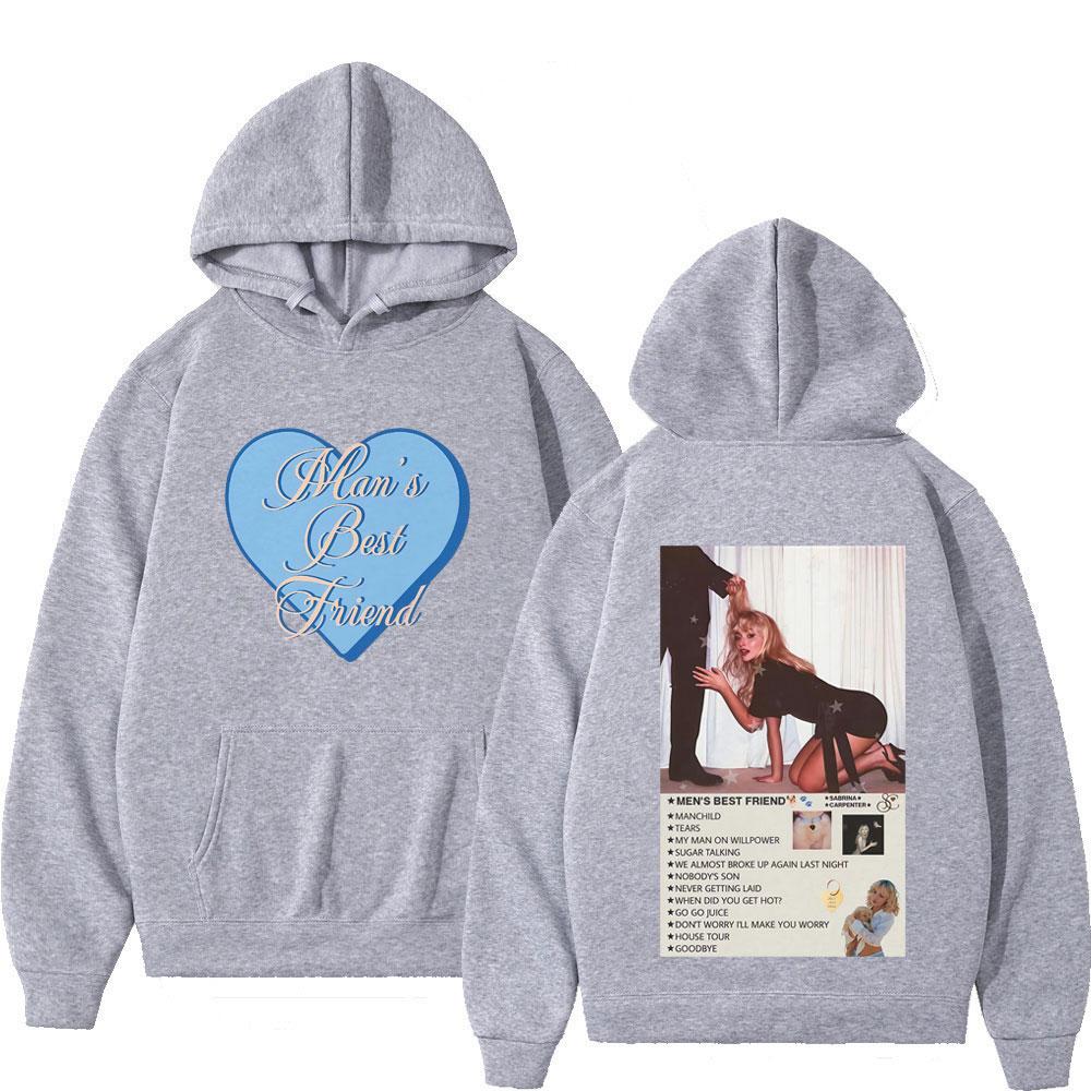 Sabrina Carpenter Mans Best Friend Album Merch Graphic Hoodie Men Women Fashion Tops Long-sleeved Y2k Clothes Casual Sweatshirt