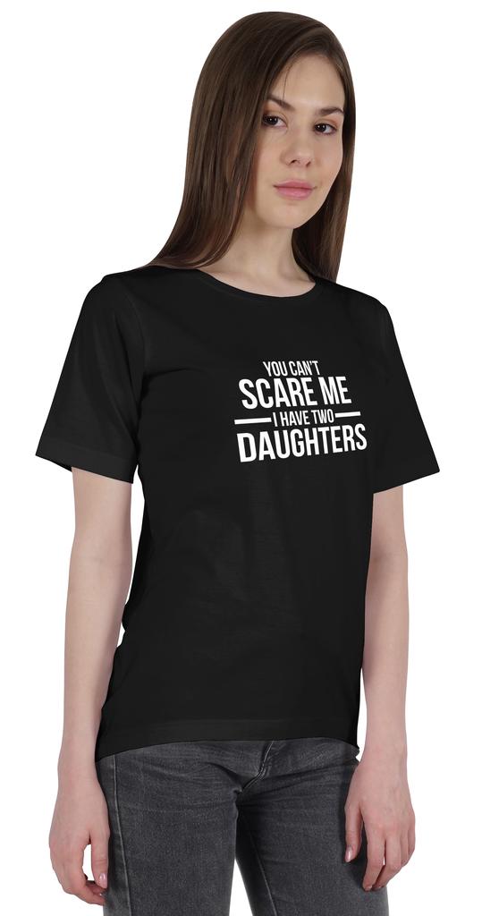 Inkmeso T-shirt Dla Matki   Nie Możesz Mnie Przestraszyć Mam Dwie Córki   Damskie T-shirty z Okrągłym Dekoltem