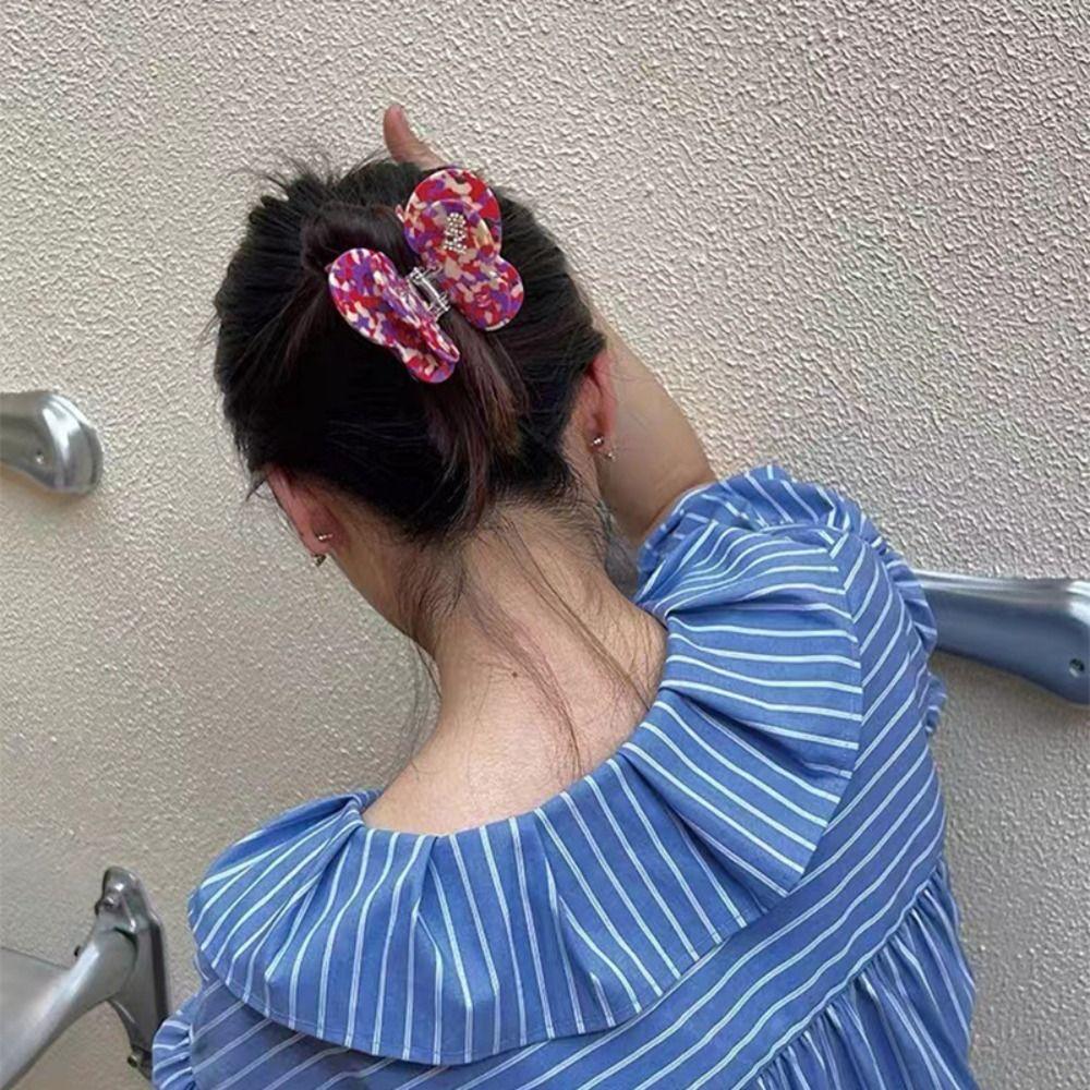 Acetic Acid Acetate Butterfly Hair Claw  Bow Hair Clip Fashion   Female