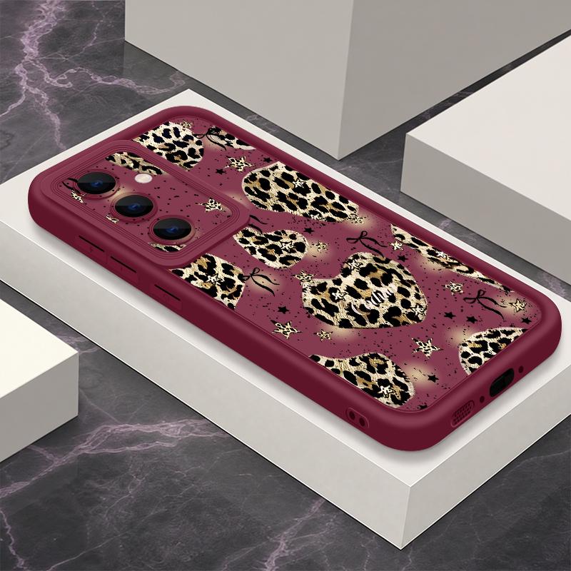 Bowknots Leopard Case For Samsung Galaxy A57 A37 A27 A17 5G A56 A36 A26 A16 A55 A54 S21 FE S22 S23 S24 Plus S25 S26 Ultra Shockproof Bumper Cover