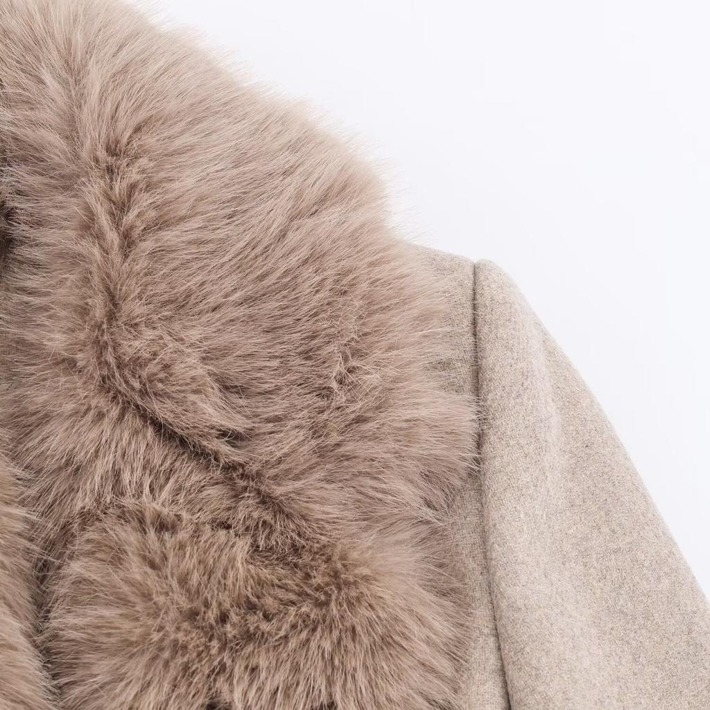 European and American style, new women's clothing, fashionable, artificial fur effect coat and coat 8535341